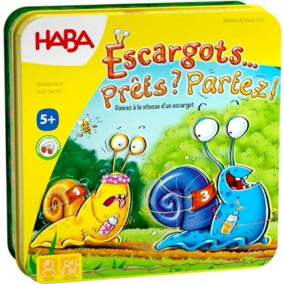 Immagine di HABA Lumache... Pronti? Vattene. Gioco da tavolo per bambini di corse e strategia Scatola magnetica Impara forme colori 5 anni in su 304027
