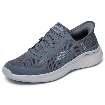 Immagine di Skechers Men&#039;s Bounder 2.0 Emerged Slip in Sneaker, Scarpe da Ginnastica Uomo, Grigio Scuro, 44 EU Larga