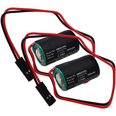 Immagine di subtel 2X Batteria 840D, MC2 BAT AB, 575332TA, 6FC5247 0AA18 0AA0 Compatibile con Siemens Simatic S7 300, W79084 E1001 B2, S5 90U, 100U Ricambio da 900mAh affidabile pila di Lunga Durata