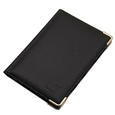 Immagine di Porta carte di credito con 12 scomparti MJ Design Germany Made in UE diversi colori e designs (Design 2 / Nero)