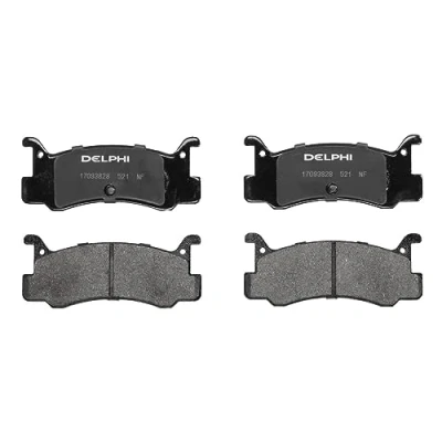 Immagine di DELPHI LP521 Kit pastiglie freno Non predisposto per contatto segnalazione usura con lamierino anticigolío senza accessori MAZDA: FAMILIA 4