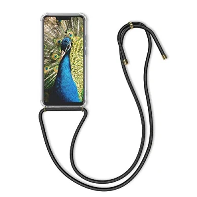 Immagine di kwmobile Custodia Compatibile con Huawei Mate 20 Lite Cover Back Case in Silicone TPU Protezione Smartphone Cordino trasparente