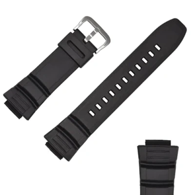 Immagine di Cinturino gomma resina Compatibile con Casio AE 2000W 2100W WV 200 MCW 100H W S220 2000/2100 Ref CRAE2000 10302043