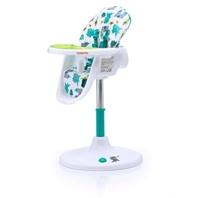 Immagine di Cosatto 3 Sixti Highchair Height Adjustable, Swivel, Removable Tray, From 6 months to Toddler, Perfect for Weaning &amp; Feeding (Dragon Kingdom)