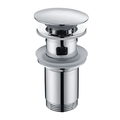 Immagine di IMEX Valvola a Click Clack Adatta per Lavelli e Bidi, Scarico Lavandino Facile Installazione Tappi di Lavabo, Universale con o senza Tassello, Pop Up Cromato Lungo VCC005