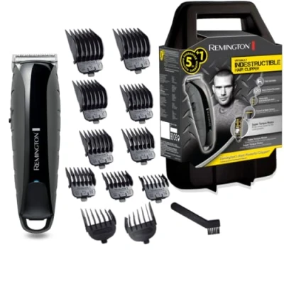 Immagine di Remington Tagliacapelli Professionale Struttura in policarbonato resistente e Motore Pro da 7,4 V 11 pettini, funzionamento a rete batteria, custodia, litio, Profi Indestructible HC5880