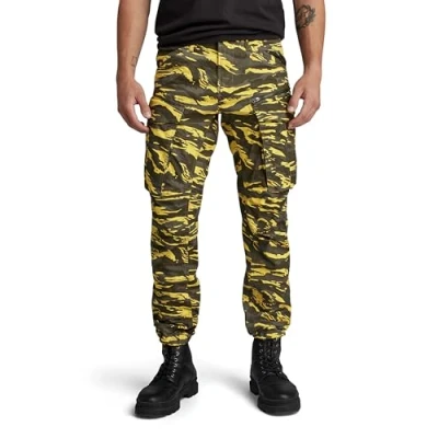 Immagine di G STAR Rovic Zip 3d Regular Tapered Pants Uomo, Multicolore (Dk Lemon Tiger Camo D02190 d553 g394), 33W / 34L