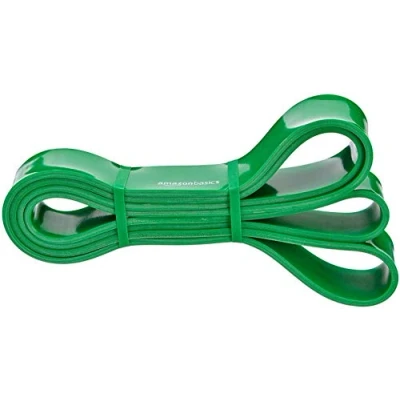 Immagine di Amazon Basics Fascia elastica di resistenza e per trazioni alla sbarra, 22.6 56.6 kg, Verde