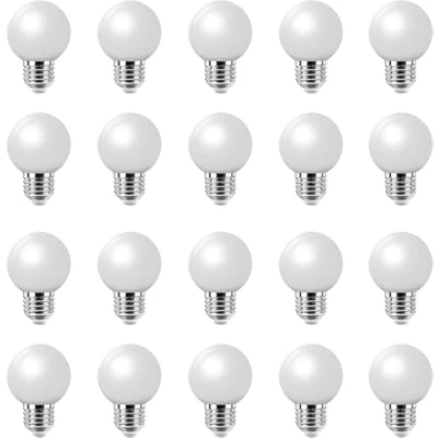 Immagine di WULUN 20 Pezzi Lampadine LED E27 Luce Fredda, 2W equivalenti a 20W, 200Lm, Consumo Basso, Risparmio Energetico, Lampada per Luci d&#039;atmosfera Casa Patio Esterno Decorazione Feste Matrimoni