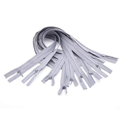 Immagine di LEDUC Trimz RVNAVN3 Cerniera Invisibile Chiusura Lampo, Nylon, Grigio, 40 cm, 10 unità