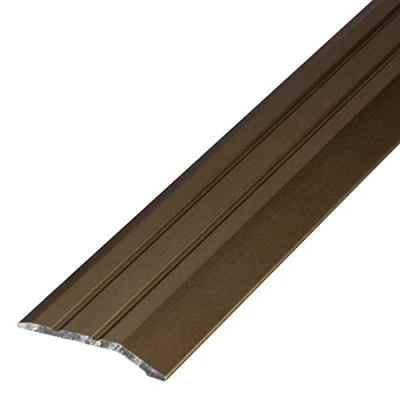 Immagine di Gedotec Modanatura di transizione per bilanciamento dell&#039;altezza, bronzo, autoadesiva, 1 pezzo, profilo finitura in alluminio, 1000 mm, giunti dilatazione,