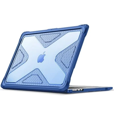 Immagine di FINTIE Protettiva Custodia Compatibile con MacBook Air 15 M3 M2 2023 2024 (Modello A3114/A2941), Antiurto Robusto Case Rigido Paraurti in TPU, Blu