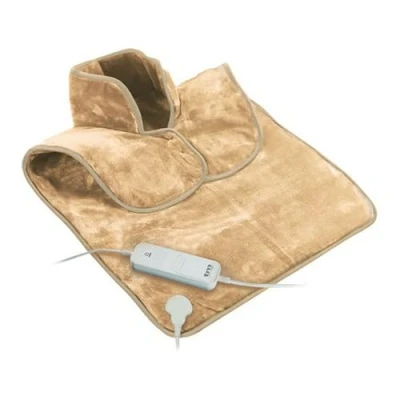 Immagine di TM Electron TMHEP113 Cuscino elettrico lavabile, misura XXL, per collo e schiena, 100 W di pontenza, con 3 livelli temperatura auto spegnimento, 90 x 60 cm