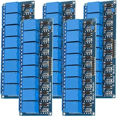 Immagine di AZDelivery 5 x 8 canali modulo Relay 5V con optoaccoppiatore Low Level Trigger compatibile Arduino incluso un E Book!