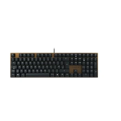 Immagine di CHERRY KC 200 MX, Tastiera Office Meccanica Con Piastra Metallica Anodizzata, Layout per il Regno Unito (QWERTY), Filo, Interruttori MX2A SILENT RED, Nero/Bronzo