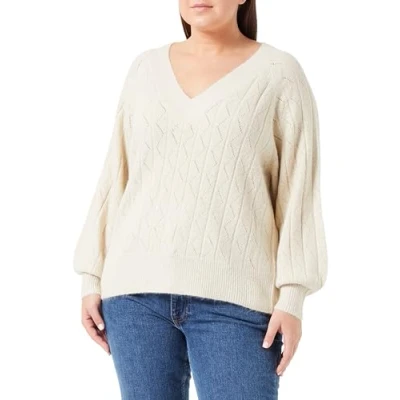Immagine di Maglione Only Onllucia Ls Glitter V neck Knt Beige IT 44