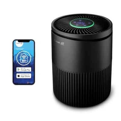 Immagine di Clean Air Optima CA 503 Compact Smart Intelligent HEPA UV LED Ionizzatore Ventilatore silenzioso: &lt; 10 dB(A) in modalità sleep 140 m3 aria senza particelle Adatto per ambienti fino a: 30 m²/75