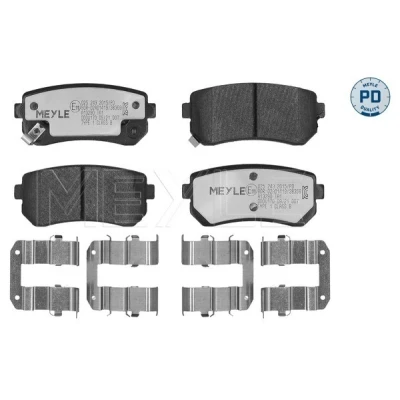 Immagine di MEYLE 025 243 2015/PD Kit pastiglie freno PD Quality Assale posteriore con segnalatore acustico usura lamierino anticigolío accessori