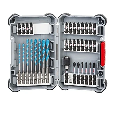 Immagine di Bosch Accessories Power Tools 2608577147 Kit inserti 35 parti Taglio, Croce Pozidriv, Phillips, Esalobo Interno (TX) Torsionszone