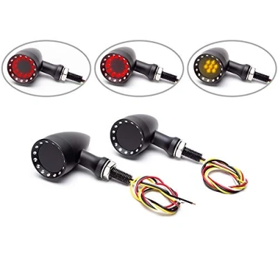Immagine di Alchemy Parts Moto Frecce LED Posteriore Con Integrato Stop E Fanale Per Custom Retro Project