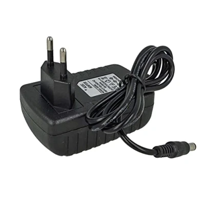 Immagine di Alimentatore Universale, Trasformatore 12V, Caricatore Da Muro Con Spina EU, Uscita Jack 5,5mmX2,1mm, Per Telecamera CCTV, Striscia Led, Hard Disk (12W 12V 1A)
