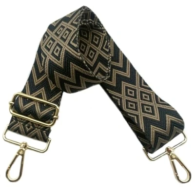 Immagine di Tracolla per Borsa Donna 5cm Larga Tracolla, Tracolle Regolabile, Cinghie con Fibbia Oro Borsetta, Crossbody in Tela Accessori DIY(Nero/Khaki), 18
