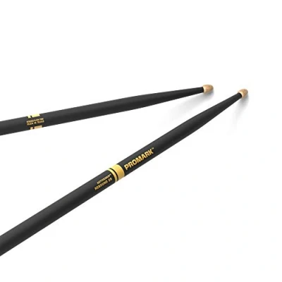 Immagine di ProMark Bacchette Batteria Rebound 2B Drum Sticks ActiveGrip Diventa più aderente con il sudore delle mani Finitura Active Grip, Punta di ghianda, Legno hickory 1 Coppia