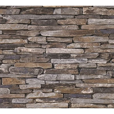 Immagine di A.S. Création Carta da parati Mattoni Elements tessuto non 10.05 m x 0.53 Marrone Beige Giallo Prodotto in Germania 914217 9142 17