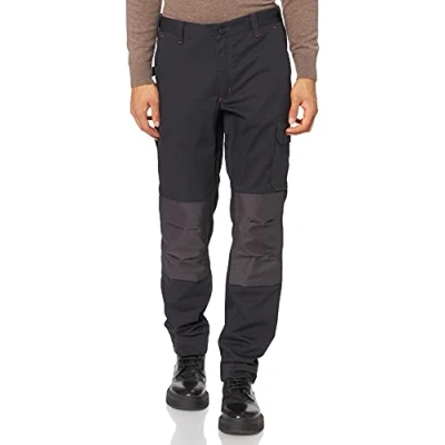 Immagine di Pantaloni da Lavoro Uomo U Power Alfa, Cargo Elastici in Vita, con Tasche per Ginocchiere, Multiple, Tessuto Confortevole, Usura Esterna Resistente e Durevole (Grey Meteorite_64)