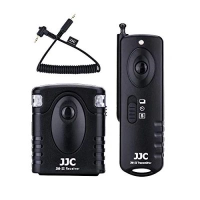 Immagine di JJC Telecomando wireless per fotocamera mirrorless Olympus OM D E M1 Mark II III (30 metri, 433 mHz) Compatibile con interruttore cavo remoto originale RM CB2