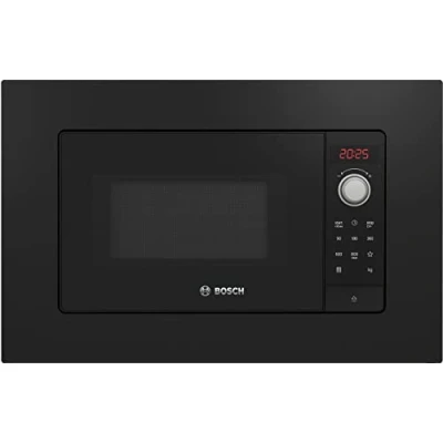 Immagine di Bosch BFL623MB3, Microonde da incasso, Programmi automatici di cottura, Display LED rosso, Apertura laterale a sinistra, Illuminazione LED, Nero