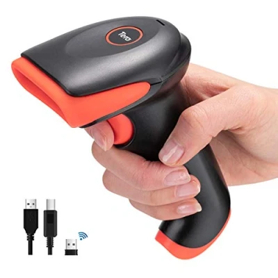 Immagine di Tera Pro Bluetooth Barcode Scanner wireless 2D QR Code Rea der 2,4 GHz Connessione cablata e USB Scansione rapida precisa, HW0002 O