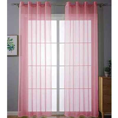 Immagine di Gardinenbox Set di 2 tende trasparenti con occhielli, per soggiorno, in voile, chiusura a nastro, 245 x 140 cm (altezza larghezza), 203322