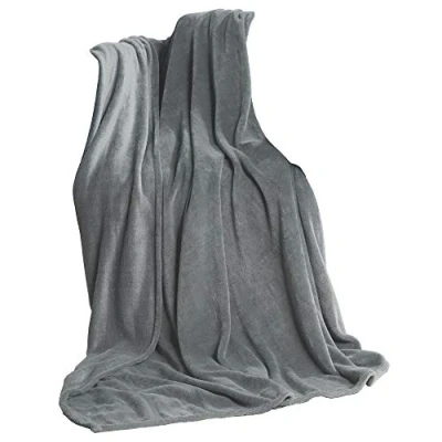 Immagine di CelinaTex Oeko TEX, morbida coperta per il soggiorno, in microfibra, 150 x 200 cm, colore: argento e grigio