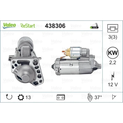 Immagine di VALEO NEW STOP&amp;START ORIGINAL PART 438306 Motorino di avviamento 12 2,2 13 VOLVO: XC60 I, XC40