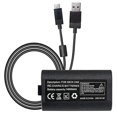 Immagine di OSTENT Cavo caricabatterie USB + Batteria compatibile per controller wireless Microsoft Xbox One