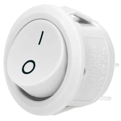 Immagine di Miratic Interruttore a Bilanciere Pulsante Auto da Pannello Interruttori Barca Micro On Off Rotondo (bianco)
