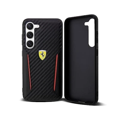 Immagine di Ferrari FEHCS23MNPYK S23+ S916 Custodia rigida in carbonio Contrast Edges