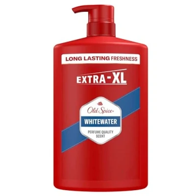 Immagine di Old Spice Whitewater 3 in 1 gel doccia e shampoo da uomo, l, profumo fresco di lunga durata, qualità profumata, pulizia profonda per capelli viso, sensazione delicata sulla pelle
