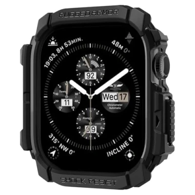 Immagine di Spigen Cover Rugged Armor Compatibile con Apple Watch Series 10 42mm (2024) Nero Opaco