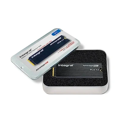 Immagine di Integral Advantage PRO 1 2TB SSD NVME M.2 2280 PCIe Lightning Fast Gen4x4 R 7400MB/s W 6700MB/s Dissipatore di calore integrato compatibile con PS5