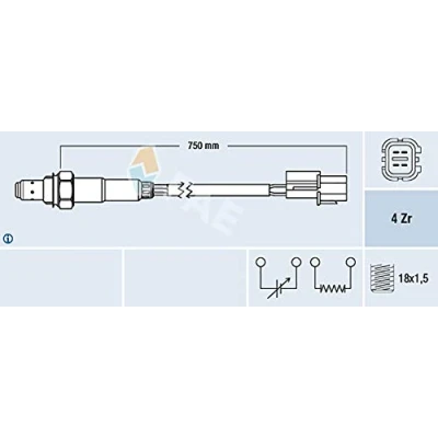 Immagine di FAE 77291 Sonda lambda di regolazione MITSUBISHI: Space Star, VOLVO: S40 I