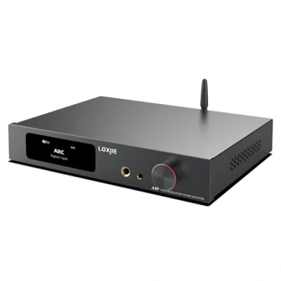 Immagine di LOXJIE amplificatore audio A40 e auricolare macchina all in one, MA5332MS Chip NJW194, ingresso fonografo vinile, modalità EQ, 5 filtri disponibili, uscita basso, Bluetooth 5.1, con