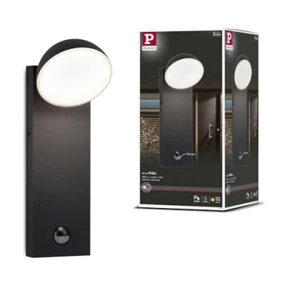 Immagine di Paulmann Puka PIR 94739 Lampada da parete per esterno LED (monocolore) 8.5 W Antracite