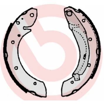 Immagine di BREMBO S 61 522 Ganasce freno 229 42 con leva a mano