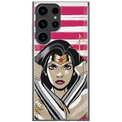 Immagine di Ert Group custodia per cellulare Samsung S23 ULTRA originale e con licenza ufficiale DC, modello Wonder Woman 003 adattato in modo ottimale alla forma dello smartphone, TPU