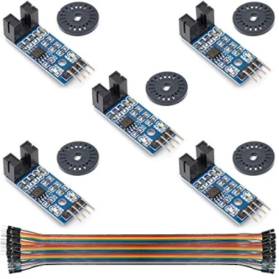 Immagine di Youmile 5Pcs Sensore di misurazione della velocità LM393 Modulo Tacho Sensor Slot Tipo accoppiatore ottico per MCU RPI Arduino Kit fai da te con encoder