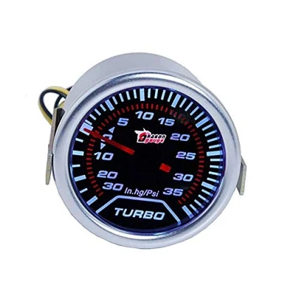 Immagine di Mintice 12V Auto 2&quot; 52mm Universale LED Bianco Leggero Manometro Pressione Turbo Boost Psi Indicatore Calibro Motore Misuratore Meter Fumo Tinta Len