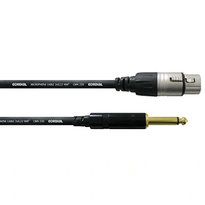 Immagine di Cordial FAIR LINE Cavo per microfono 5 FP, 5,0 m XLR femmina/jack mono, nero