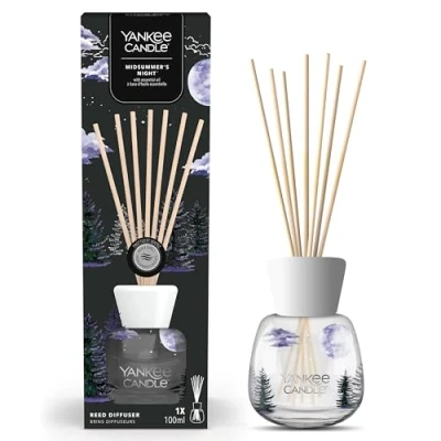 Immagine di Yankee Candle Signature Diffusore a bastoncini Midsummer&#039;s Night 100 ml Fino 10 settimane di fragranza Confezione riciclabile Un regalo perfetto per una donna